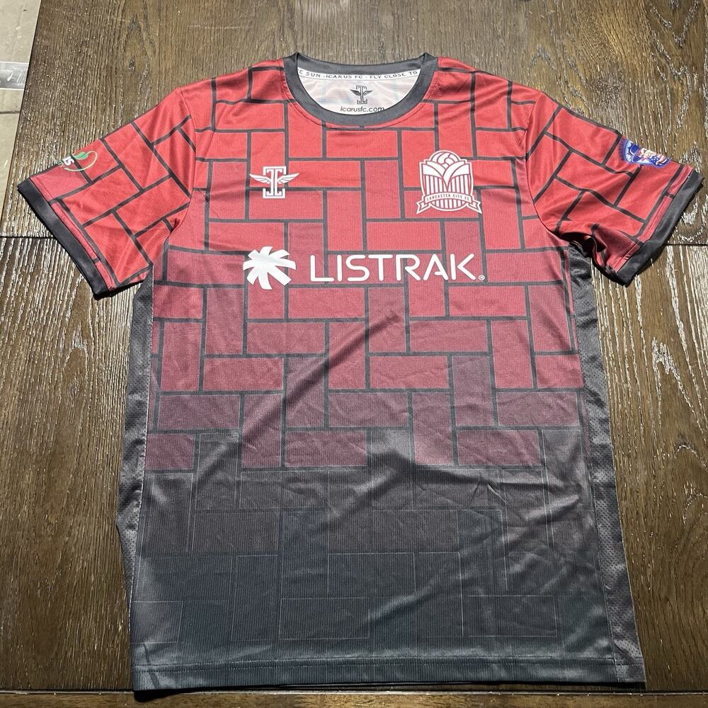Icarus FC Soccer Jersey LISTRAK Size L - Red￼